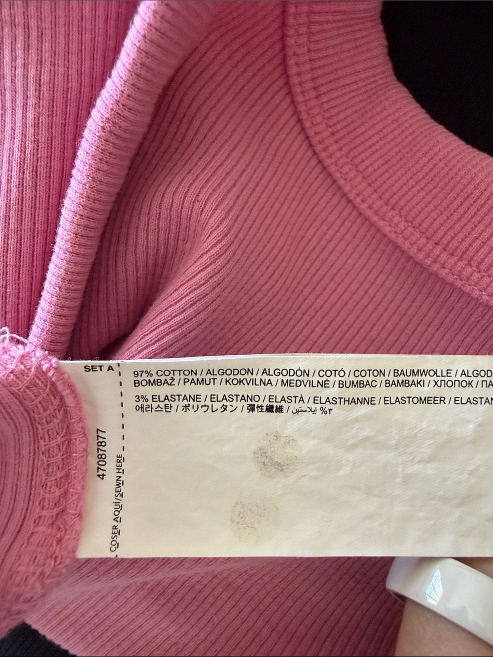 Mango Hot Pink Ribbed High Neck Tank - Picture 5 of 5